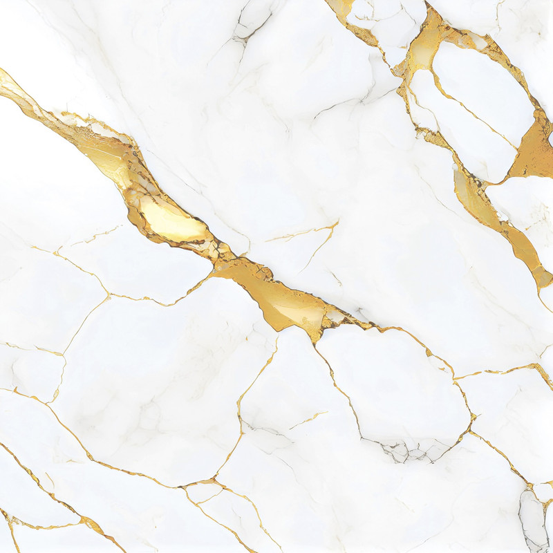 [3016] Porcelanato Hg6020005Py - Cartago - 60X60 Marmol Vetas Doradas
