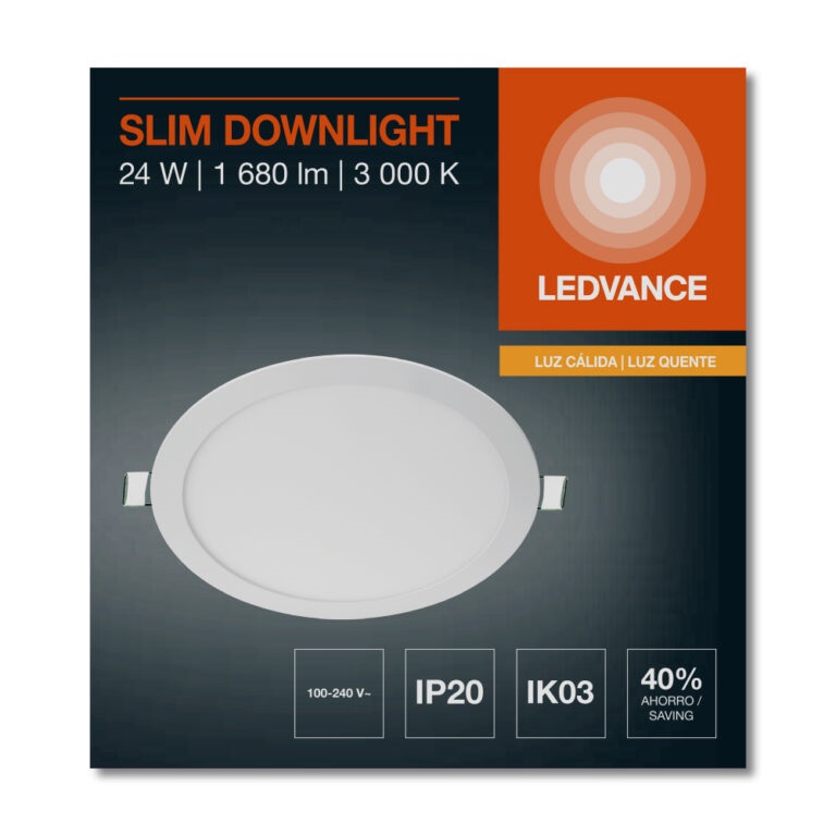 [2106] Panel Empotrable 24W/830 Redondo G2 - Ledvance