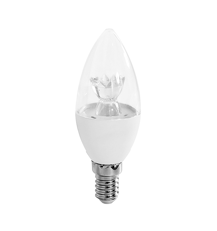 [2196] Foco Vela Transparente 5W E14 6500K - Nuevasa