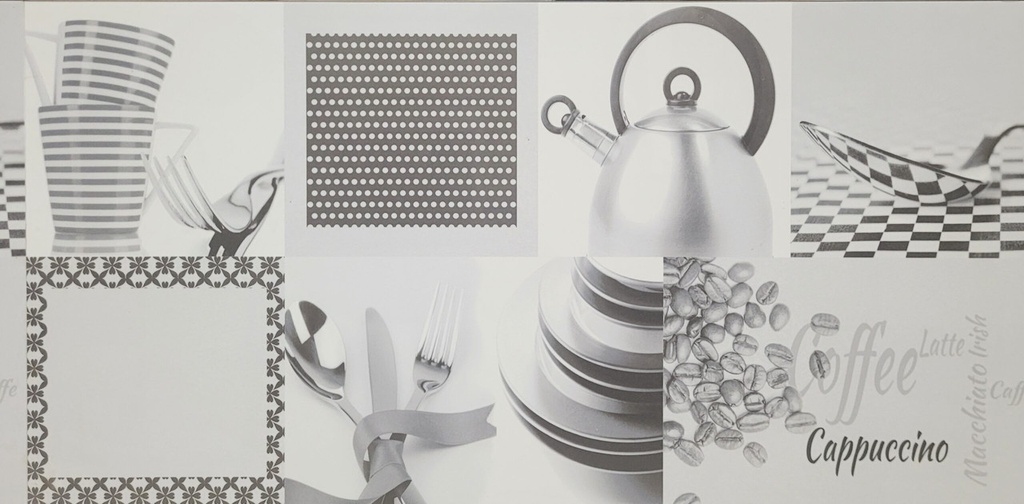 [3039] Mayolica 30X60 Diseño Plomo - Porcelatino