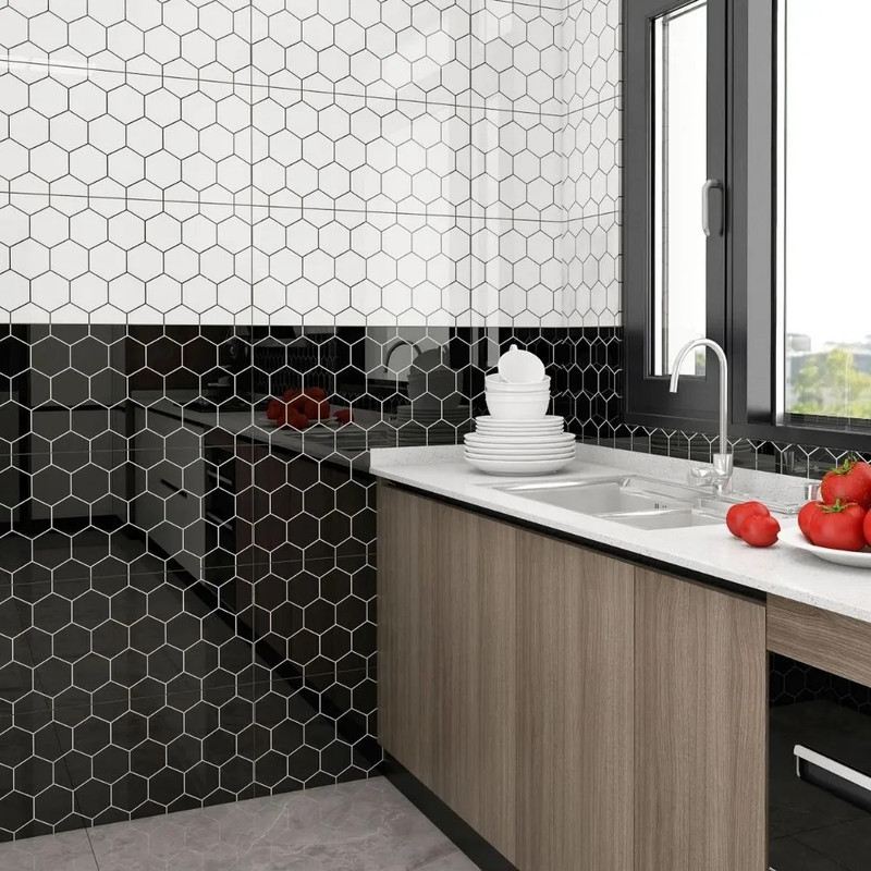 [3060] Ceramico Pared 30X60Cm Esparta Negro 1.8M2