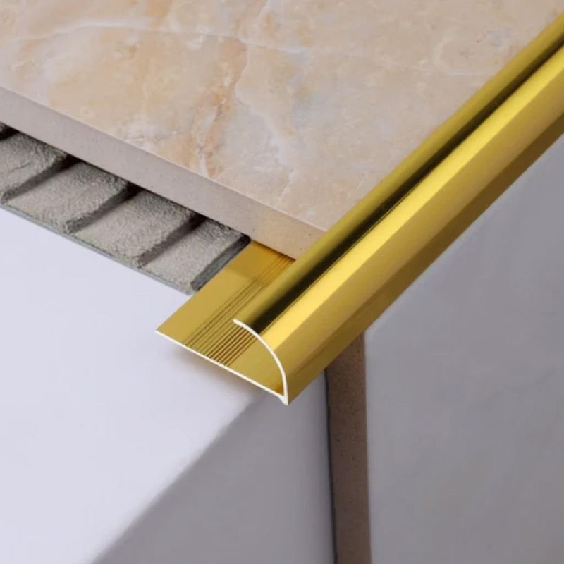 [7040] Perfil Aluminio Curvo Dorado 11.5Mm X 2.40M