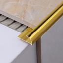Perfil Aluminio Curvo Dorado 11.5Mm X 2.40M