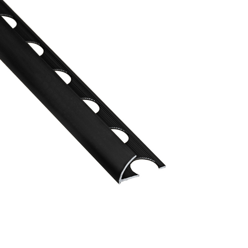 [7041] Perfil Aluminio Curvo Negro 11.5Mm X 2.40M